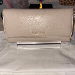 Valentino Beige Leather Crossbody Wallet or Clutch